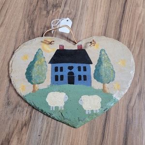 Vintage New Old Stock Hand Painted Slate